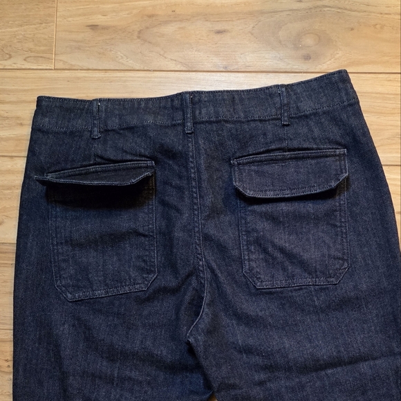 PILCRO Dark Denim High Rise Raw Hem Jeans Size 31 - Picture 6 of 7